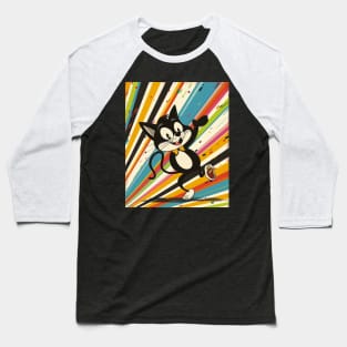 Felix The Cat Evolution Baseball T-Shirt